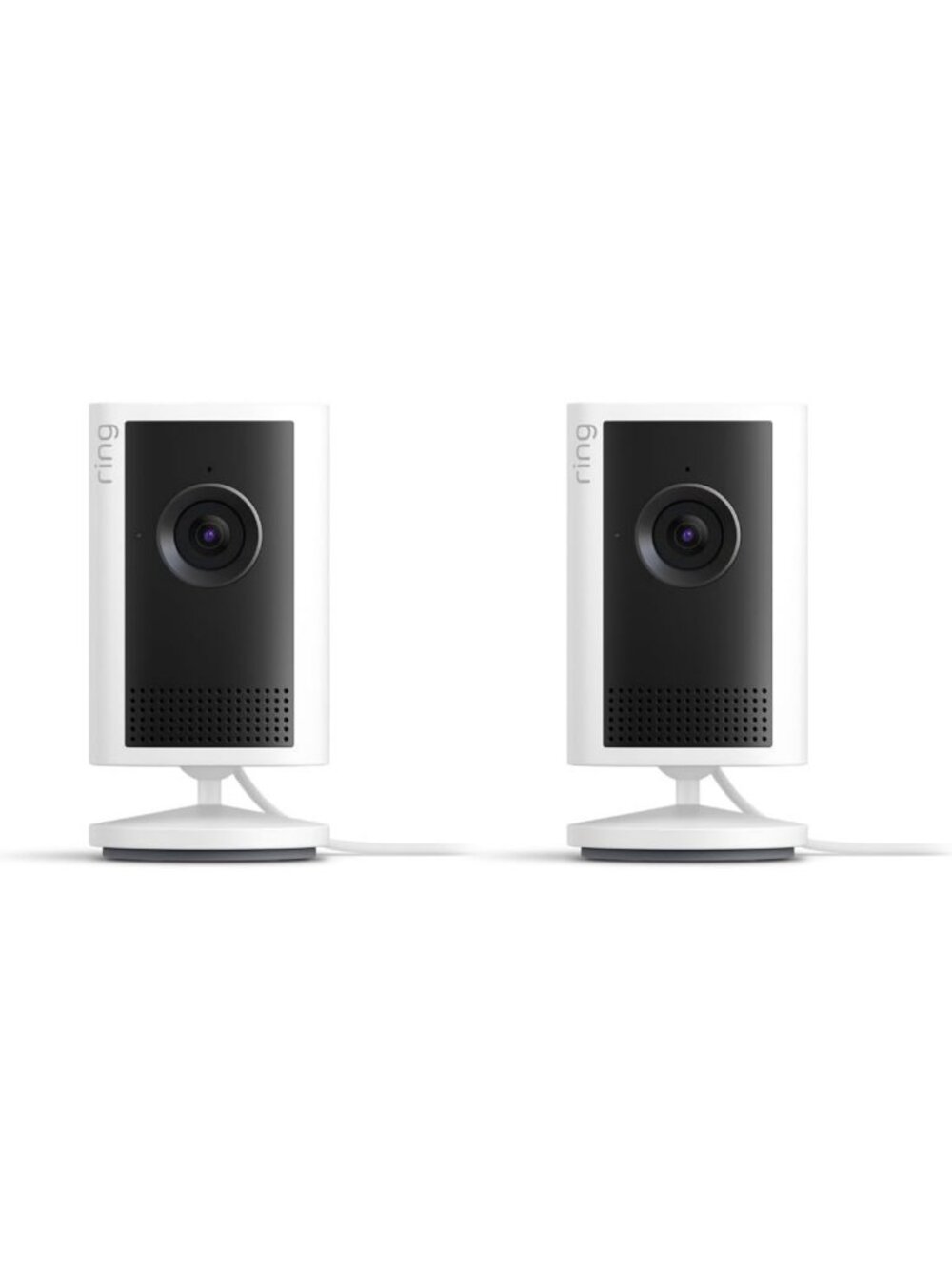 Indoor 2K Security Camera - Crisp Video, 6x Zoom, Night Vision, 2-Pack, White